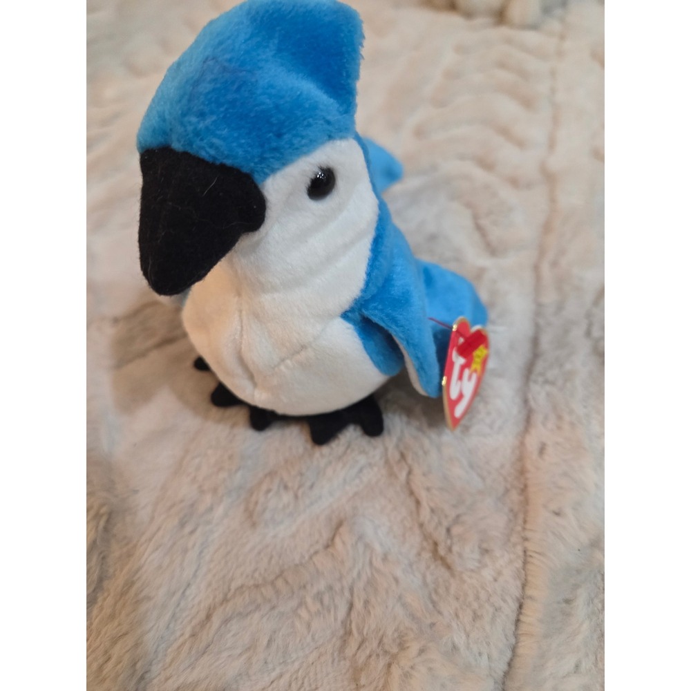 Ty Beanie Baby Rocket the Blue Jay Plush Bird 1997 Vintage Collectible 4202
